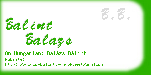 balint balazs business card