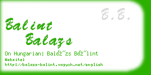 balint balazs business card